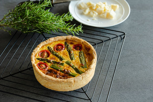 ベーコンと白ネギ、味噌の和風キッシュの完成写真