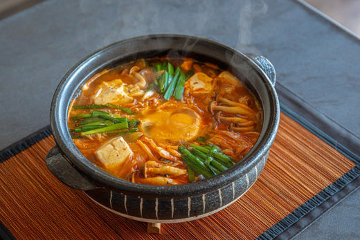 たっぷり豆腐と豚肉のチゲ味噌鍋の完成写真
