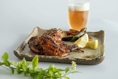 ビールに合う🍺手羽先と夏野菜のグリル 味噌仕立て