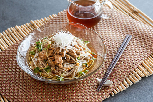 ピリ辛ラー油香る🌶味噌仕立て肉蕎麦🥢