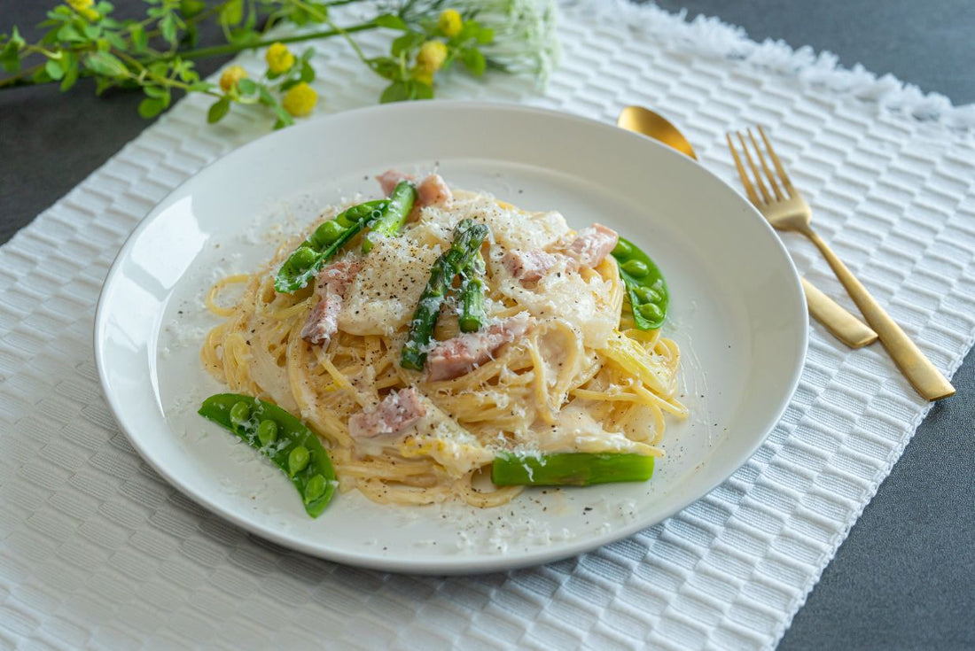 春野菜のクリーム味噌パスタの完成写真