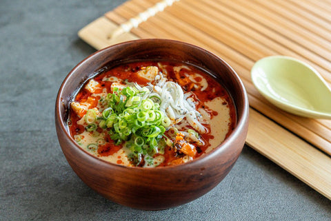 火を使わず5分で完成！ピリ辛️⚡️冷やし豆乳味噌汁