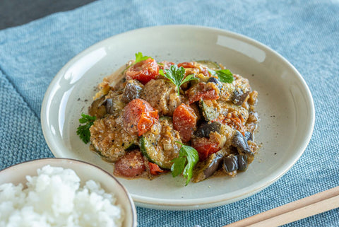 夏野菜たっぷり🍅味噌ラタトゥイユ風