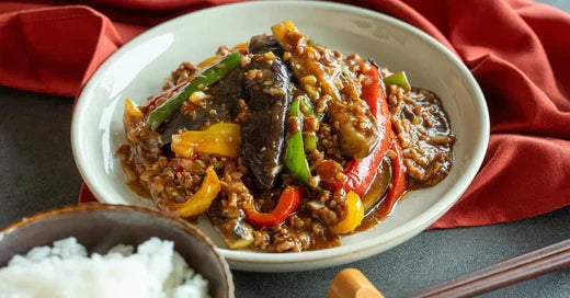 みそ麻婆茄子の完成写真