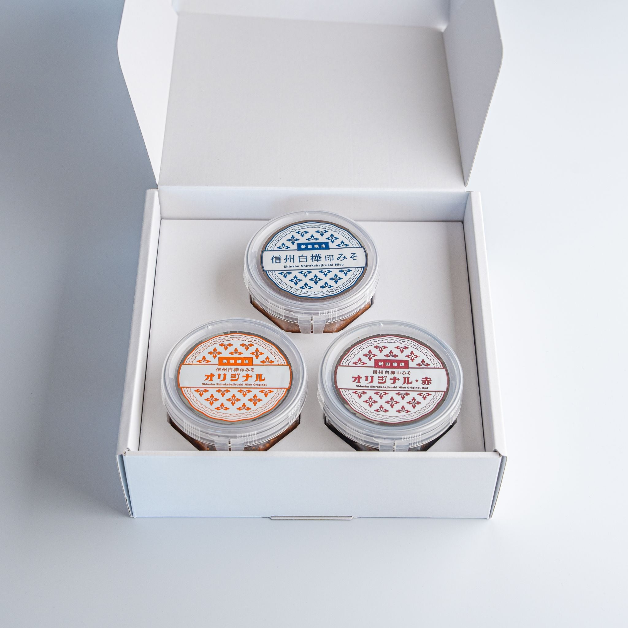信州白樺印みそ 味比べ3種セットギフトボックス入り ※しばらく販売お