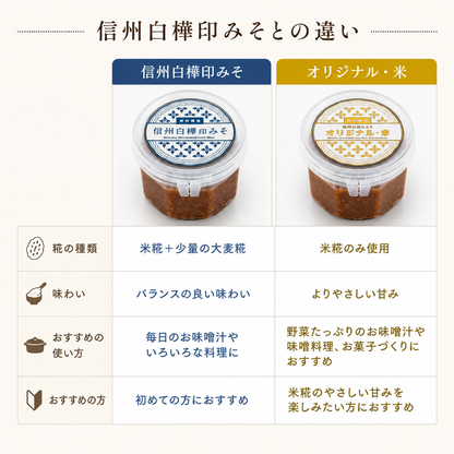 信州白樺印みそ オリジナル・米｜15割糀の少し甘めの米みそ🌾次回7月販売予定